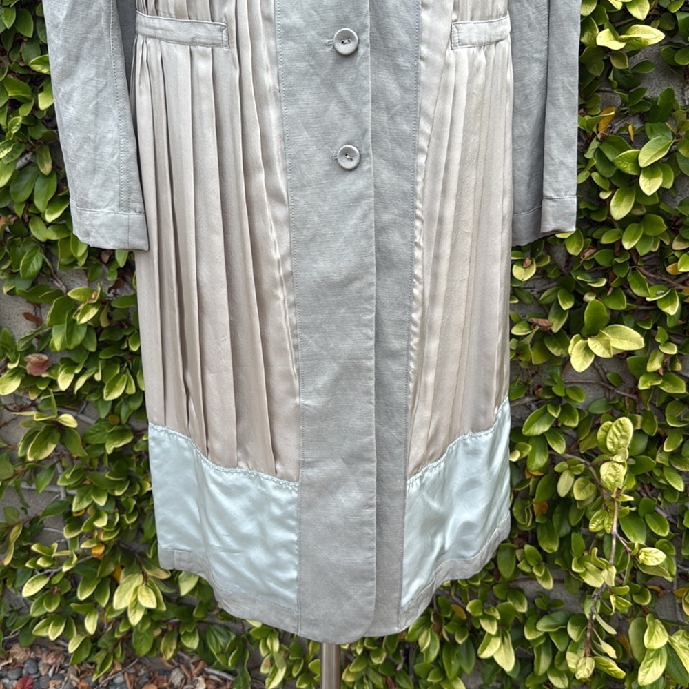 Donna Karan Collection Patchwork Linen Duster Jac… - image 3